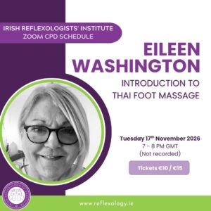 Zoom CPD - Eileen Washington - Introduction To Thai Foot Massage