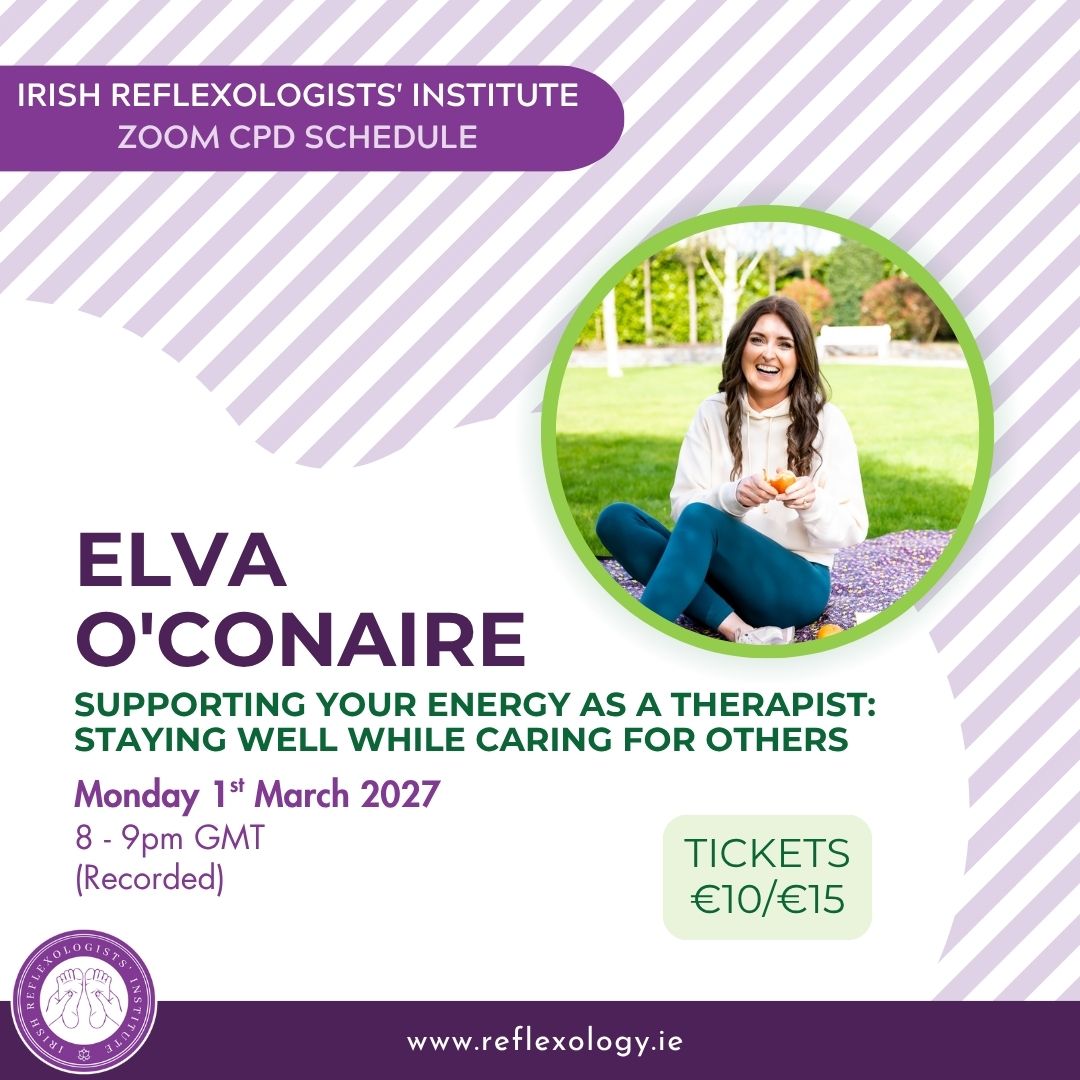 Zoom CPD - Elva O'Conaire- Supporting Your Energy as a Therapist: Staying Well While Caring for Others