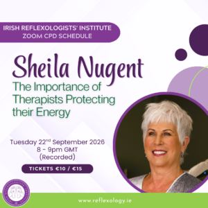Zoom CPD - Sheila Nugent - The Importance of Therapist Protecting Their Energy