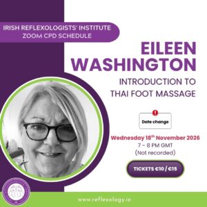 Zoom CPD - Eileen Washington - Introduction To Thai Foot Massage